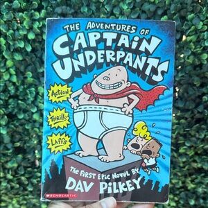 Scholastic Captain Underpants Book with Blue and Red Cover